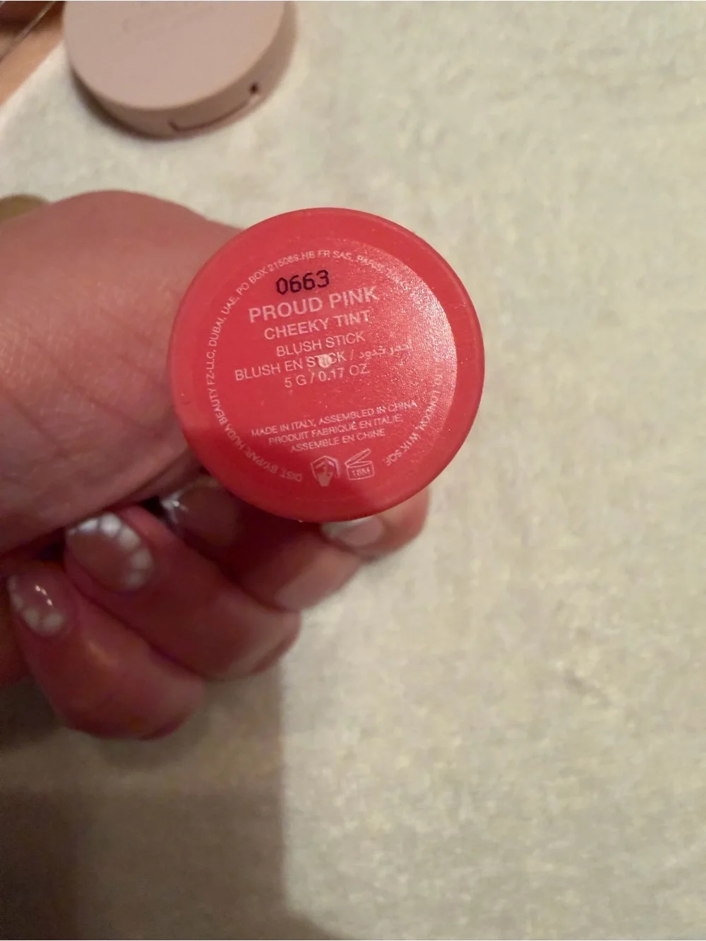 Huda beauty blush stick proud pink